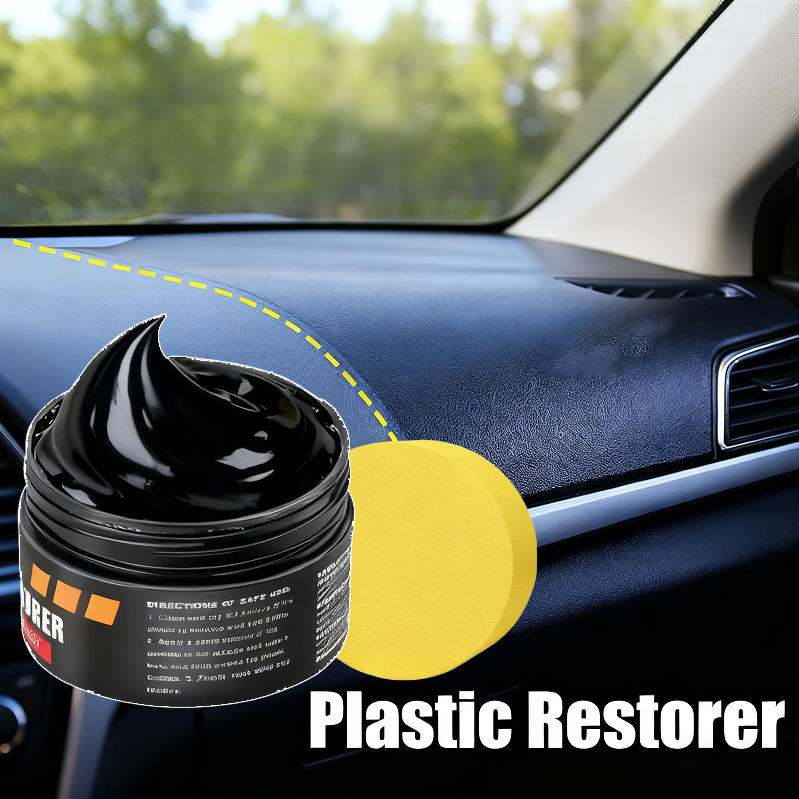 Leather Cleaner Interior - Automotive Plastic Restorer Paste Back To