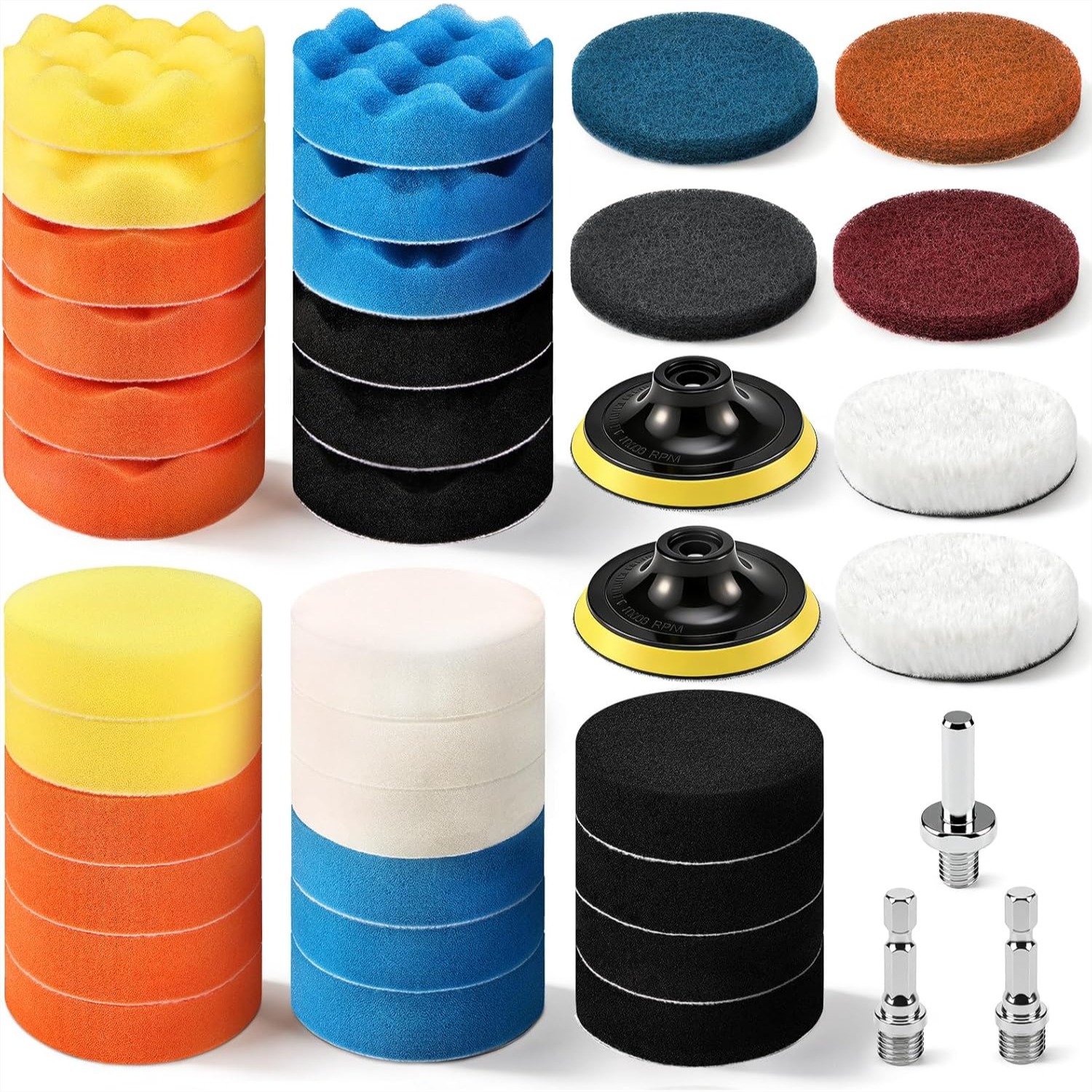 38 Pcs 3 Inch Car Polishing Pa - Polish Pad Set Buffer review and price