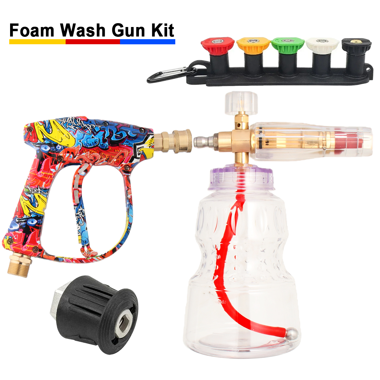 Vibrant Painted Spray Gun + Al - Foam Cannon Car Wash review and price