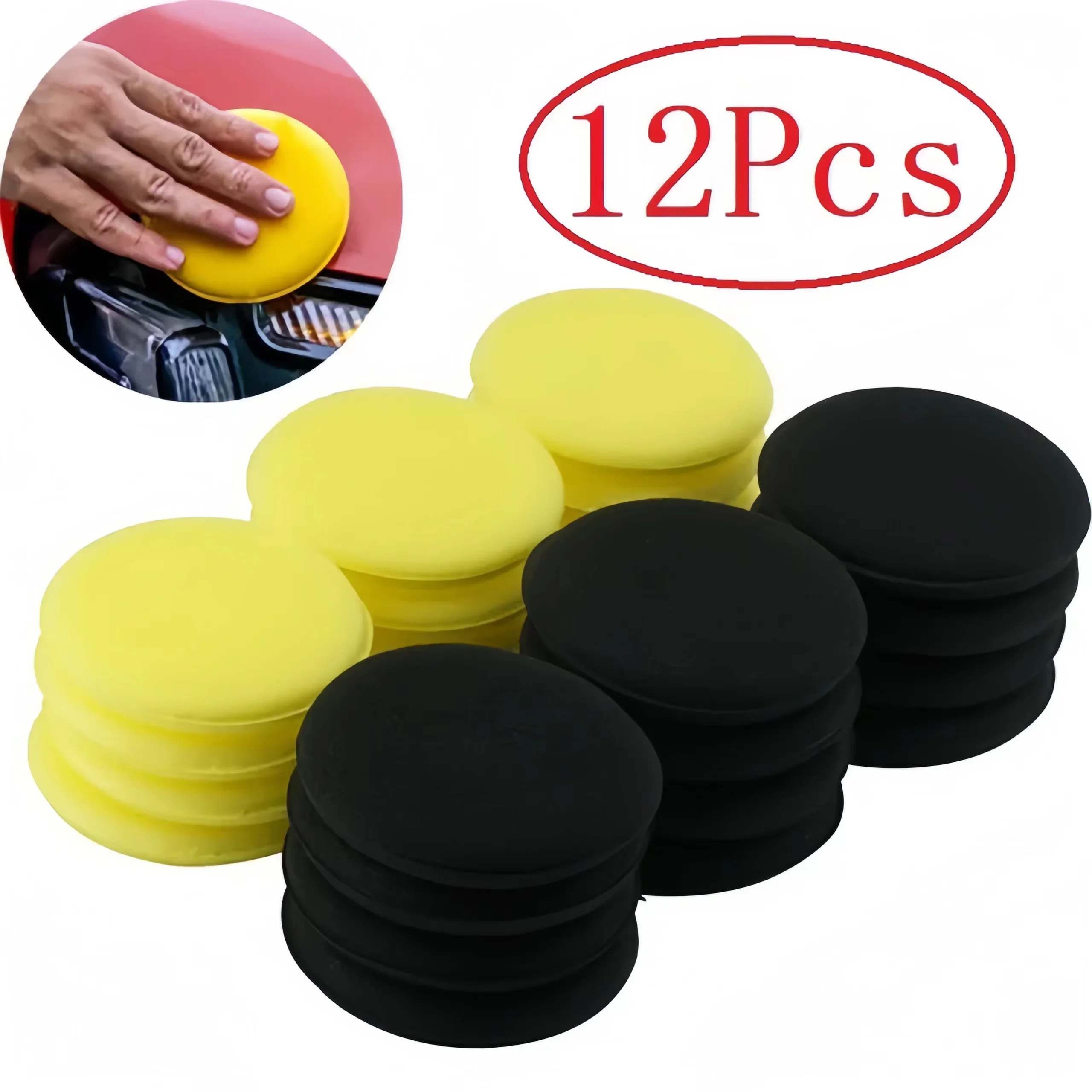 12Pcs Round Car Waxing Polish  - Wax Applicator Pad review and price
