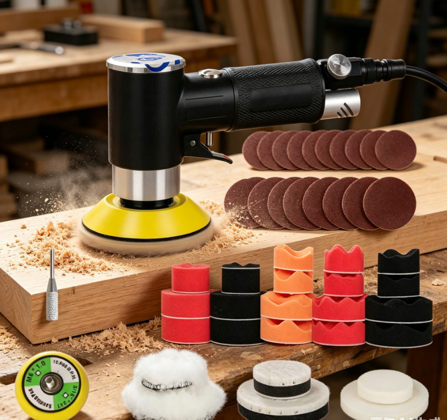 Air Sander Mini Pneumatic Grin - Polish Pad Set Buffer review and price