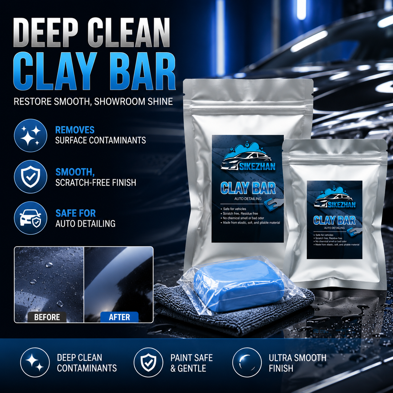 SIKEZHAN Magic Car Clay Bar fo - Clay Bar Lubricant review and price