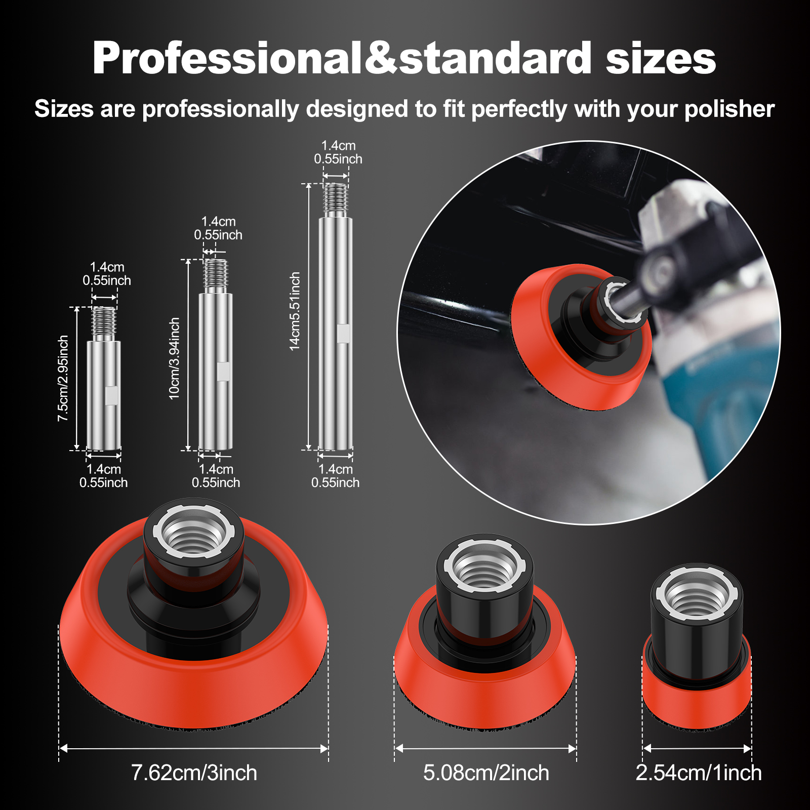 M14 Thread Polisher Extension  - Polish Pad Set Buffer review and price