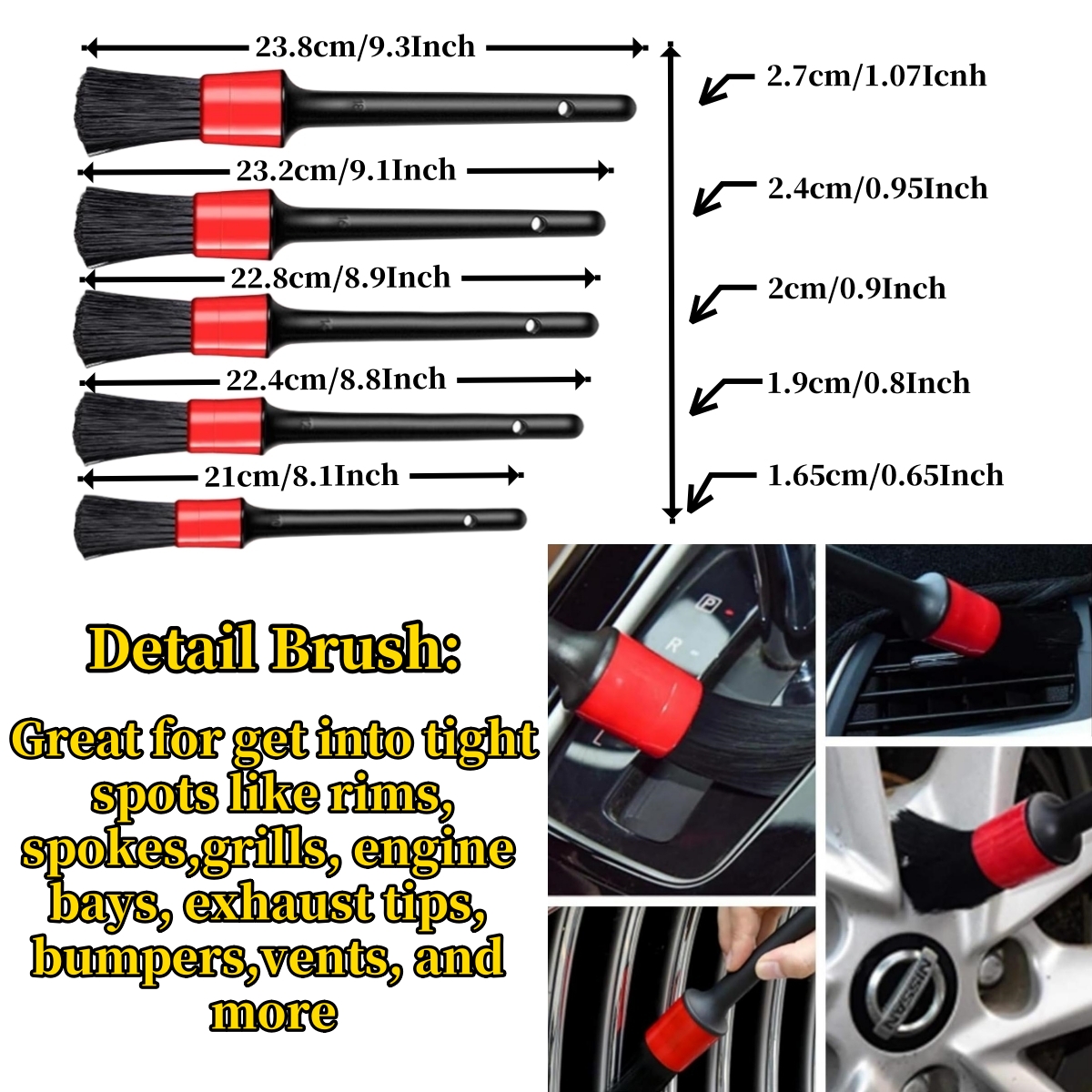 Auto Tire Wheel Detailing Brus - Interior Detailing Kit review and price