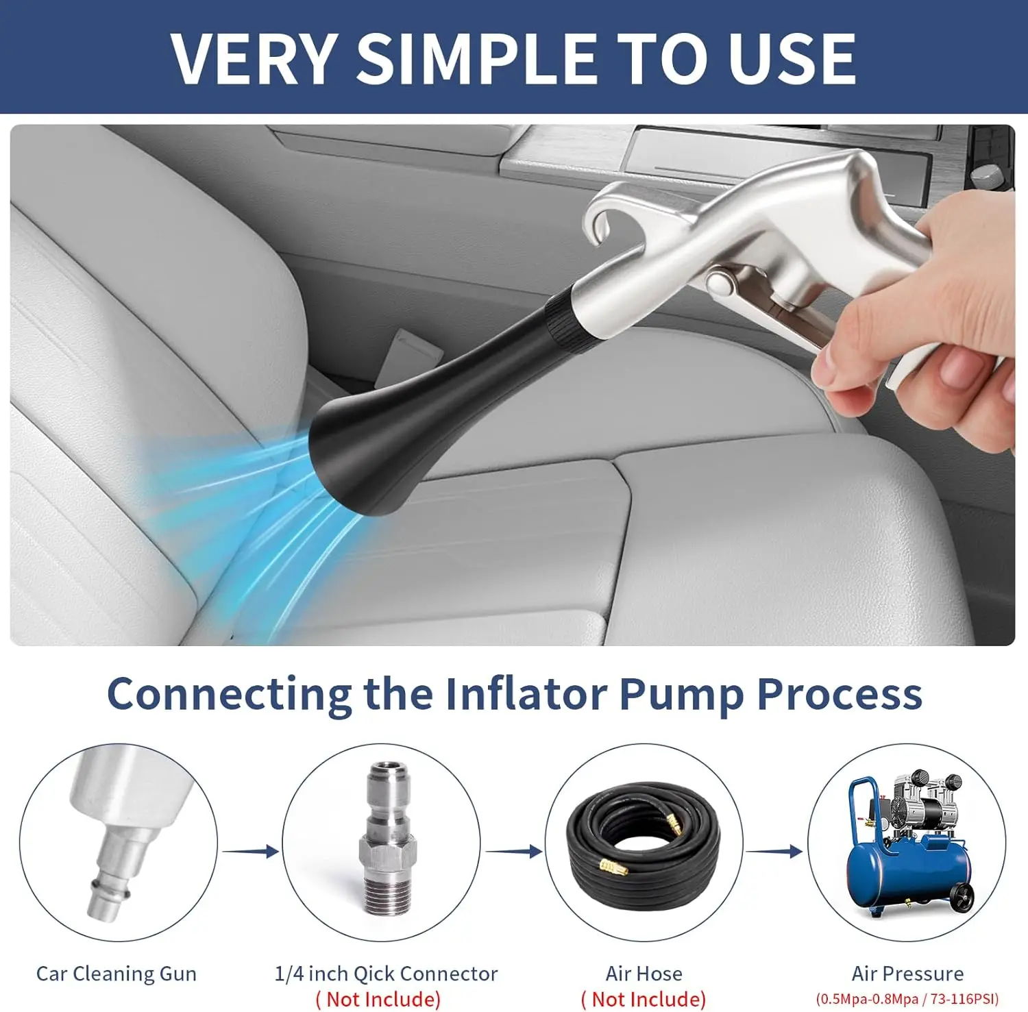 High Pressure Air Blow Gun Pro - Dryer Car Blower review and price